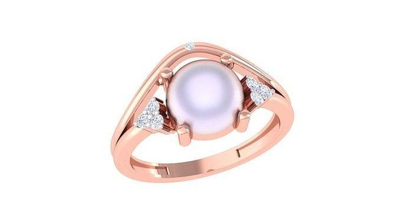 solitario Fidanzamento nozze opale calcolo squillare gioielleria platino anelli diamante oro moda donne anniversario promettere proposta 3d print model - Mito3D
