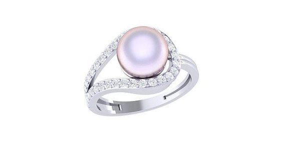 solitario fidanzamento nozze opale calcolo squillare gioielleria platino anelli diamante oro moda donne anniversario promettere san valentino 3d print model - Mito3D
