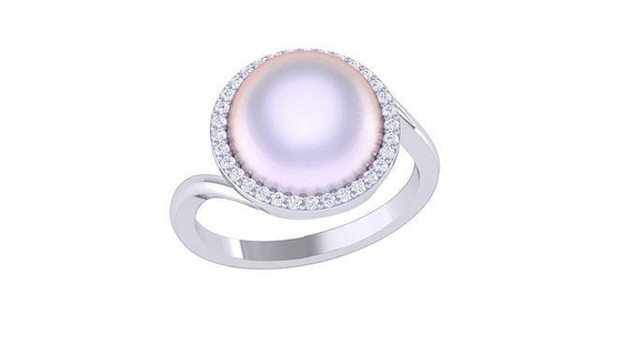 solitário noivado Casamento opala pedra anel joalheria platina argolas ouro moda mulheres diamante nupcial aniversário namorados 3d print model - Mito3D