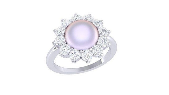 Solitär Engagement Hochzeit Opal Stein Ring Schmuck Platin Ringe Gold Mode Frauen Diamant Jahrestag Valentinstag versprechen 3d print model - Mito3D