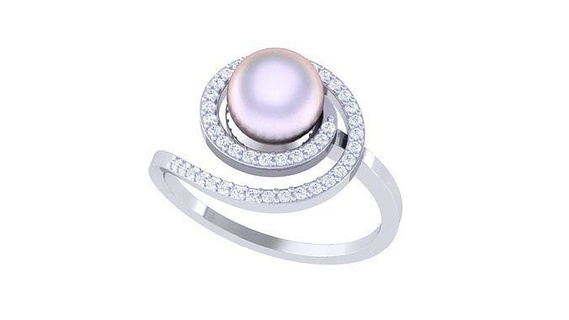 solitario Fidanzamento nozze opale calcolo squillare gioielleria platino anelli diamante oro moda donne anniversario San Valentino 3d print model - Mito3D