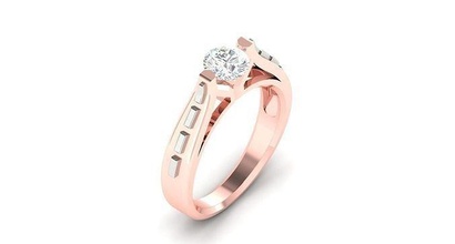 solitario compromiso Boda anillo joyería joya banda mujer oro diamante Moda anillos abultar colección 3d print model - Mito3D