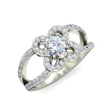 solitario compromiso Boda anillo anillos libra esterlina imprimible diamante platino joya joyería plata delicado ligero oro blanco espiral 3d print model - Mito3D