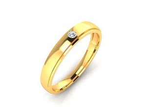solitaire engagement mariage bague bijoux bande femme or diamant mode anneaux masse collection femmes 3d print model - Mito3D