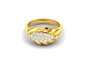 Solitaire nişan düğün yüzük takı grup kadın altın elmas moda yüzükler toplu Toplamak KADIN 3d print model - Mito3D