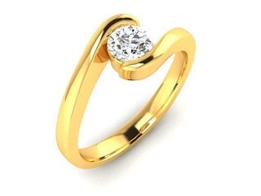 Solitär Engagement Hochzeit Ring Schmuck Band Frauenring wertvoll Gold druckbar Diamant Mode Ringe Bulk Sammlung Frauen 3d print model - Mito3D