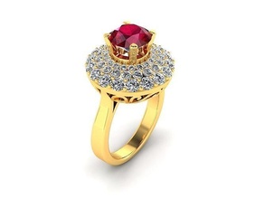 solitario compromiso boda anillo joyería joya banda mujer oro diamante moda anillos abultar colección pendientes 3d print model - Mito3D