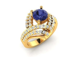 solitario fidanzamento nozze squillare gioielleria gruppo musicale womenring prezioso oro stampabile diamante moda anelli massa collezione donne 3d print model - Mito3D