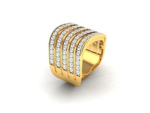 solitaire nişan düğün yüzük mücevher yazdırılabilir elmas gümüş altın takı sterlin beyaz parlak platin yüzükler lüks değerli 3d print model - Mito3D