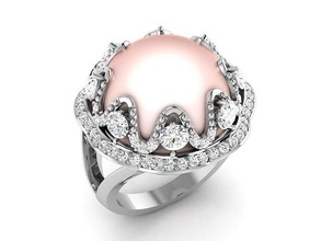 solitario compromiso boda ópalo roca anillo diamante joya joyería arete collar plata oro anillos imprimible libra esterlina moda enganchar zafiro colgante pendiente 3d print model - Mito3D
