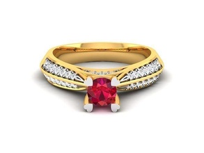 solitario fidanzamento nozze squillare oro gioielleria argento diamante brillante moda gemma gioiello stampabile bellezza diamant rubino zaffiro anelli 3d print model - Mito3D