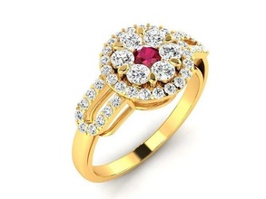 solitario Fidanzamento nozze squillare gioielleria argento diamante stampabile moda platino gemma oro gioiello brillante bellezza engagement anelli 3d print model - Mito3D