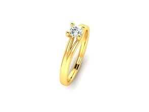 Solitär Engagement Hochzeit Ring Schmuck Band Frauenring wertvoll Gold druckbar Diamant Mode Ringe Bulk Sammlung Frauen 3d print model - Mito3D