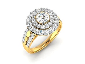 solitario Fidanzamento nozze squillare gemma gioiello gioielleria stampabile diamante argento oro sterlina bianca brillante platino anelli lusso prezioso 3d print model - Mito3D