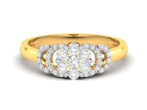 solitario compromiso Boda anillo anillos libra esterlina imprimible diamante platino brillante joya joyería plata blanco oro 3d print model - Mito3D