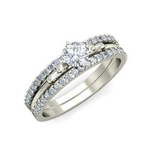 Solitaire nişan düğün yüzük yüzükler sterlin yazdırılabilir elmas platin parlak mücevher gümüş takı narin ışık küpe beyaz 3d print model - Mito3D
