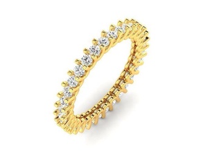solitário noivado Casamento anel argolas esterlina imprimível diamante platina brilhante jóia jóias prata joalheria delicado luz ouro branco vintag pulseira 3d print model - Mito3D