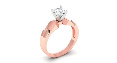 solitario compromiso Boda anillo anillos libra esterlina imprimible diamante platino joya joyería delicado ligero oro blanco espiral plata 3d print model - Mito3D
