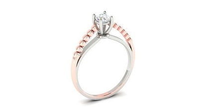 solitario compromiso Boda anillo joyería imprimible joya diamante oro anillos novia novio banda Pareja platino bandas 3d print model - Mito3D