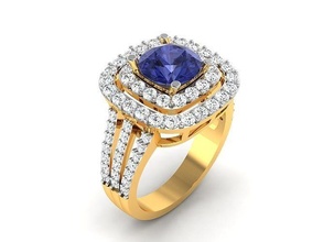 Solitär Engagement Hochzeit Ring Diamant Schmuck Mode druckbar engagem Gold Braut Ringe Silber Sterling cad 3d print model - Mito3D