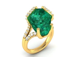 Solitär Engagement Hochzeit Ring Schmuck Platin Gold Juwel brillant Diamant druckbar 3d Silber Mode Schönheit Rubin Ringe 3d print model - Mito3D