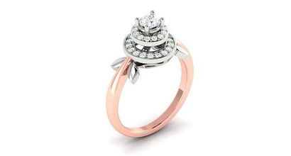 solitario compromiso Boda anillo joyería imprimible joya diamante oro anillos novia novio banda Pareja platino bandas matrimonio 3d print model - Mito3D