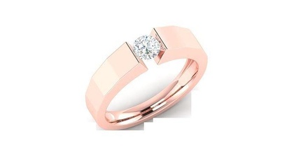 solitario compromiso boda anillo anillos libra esterlina imprimible diamante platino brillante joya joyería plata delicado ligero oro blanco 3d print model - Mito3D