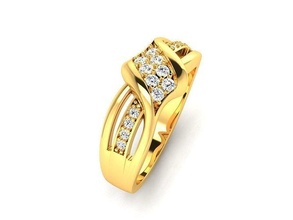 solitaire engagement mariage bague bijoux platine or gemme brillant diamant imprimable 3d argent mode beauté rubis anneaux 3d print model - Mito3D