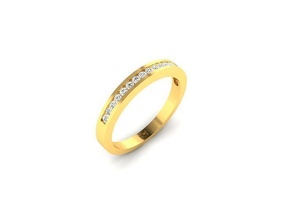 solitaire engagement mariage bague bijoux platine or gemme brillant bijou diamant imprimable 3d argent mode beauté rubis anneaux 3d print model - Mito3D