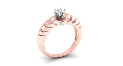 solitario compromiso Boda anillo anillos libra esterlina imprimible diamante platino joya joyería delicado ligero oro blanco espiral 3d print model - Mito3D