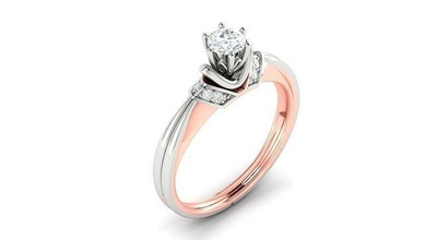 solitário noivado Casamento anel jóias imprimível jóia diamante ouro joalheria argolas noiva noivo gema banda casal platina bandas 3d print model - Mito3D