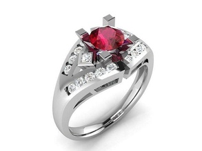 solitaire engagement mariage bague diamant bijou bijoux boucle d'oreille Collier argent or bracelet anneaux imprimable gemme sterling mode 3d print model - Mito3D