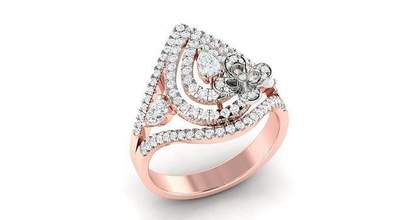 solitario compromiso Boda anillo joyería joya lujo oro quilate brillante anillos diamante platino precioso plata imprimible libra esterlina 3d print model - Mito3D
