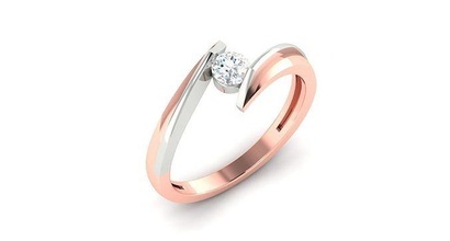 solitario compromiso Boda anillo joyería joya lujo oro quilate brillante anillos diamante platino precioso plata imprimible libra esterlina 3d print model - Mito3D