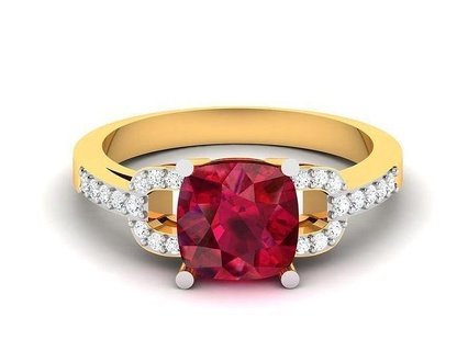solitaire engagement mariage bague bijou gemme diamant précieux bijoux platine brillant or brilhante lapis saphir anneaux 3d print model - Mito3D