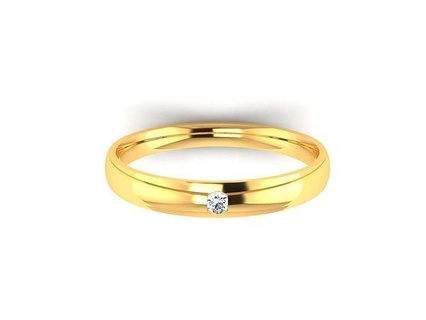 solitário noivado Casamento anel argolas esterlina diamante platina brilhante jóias joalheria delicado luz ouro branco 3d print model - Mito3D