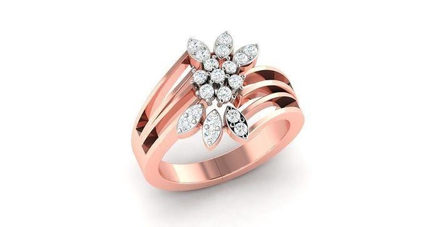 Solitär Engagement Hochzeit Ring druckbar Diamant Platin Gold Heiligenschein Band Schmuck brillant wertvoll Juwel Luxus Silber Rose Ringe Mode 3d print model - Mito3D