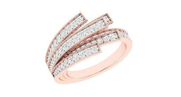 solitaire engagement mariage bague bijoux bande femme éternité imprimable diamant 39 anneaux argent sterling engagem 3d print model - Mito3D