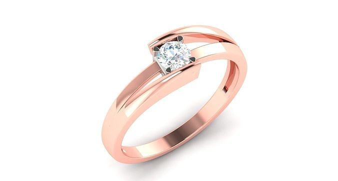 solitaire engagement wedding ring jewelry band womenring gold diamond halo rings bulk collection dimaond women 3D print model - Mito3D