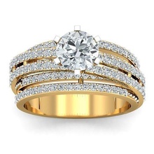 solitario fidanzamento nozze squillare gioielleria platino oro gemma diamante stampabile 3d argento moda bellezza brillante diamant anelli 3d print model - Mito3D