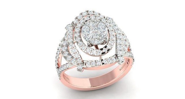Solitär Engagement Hochzeit Ring druckbar Diamant Platin Gold Heiligenschein Band Schmuck brillant wertvoll Juwel Luxus Silber Rose Weiß Ringe 3d print model - Mito3D