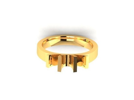 Solitaire nişan düğün yüzük takı grup altın elmas yüzükler toplu Toplamak KADIN Erkeklerin çift yazdırılabilir 3d print model - Mito3D