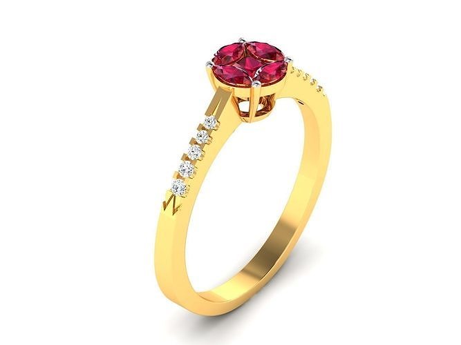 solitario Fidanzamento nozze squillare stampato gioiello gioielleria eternità prezioso anelli gemma pietre oro pietra preziosa diamante capi abbigliamento perle diamanti 3D print model - Mito3D