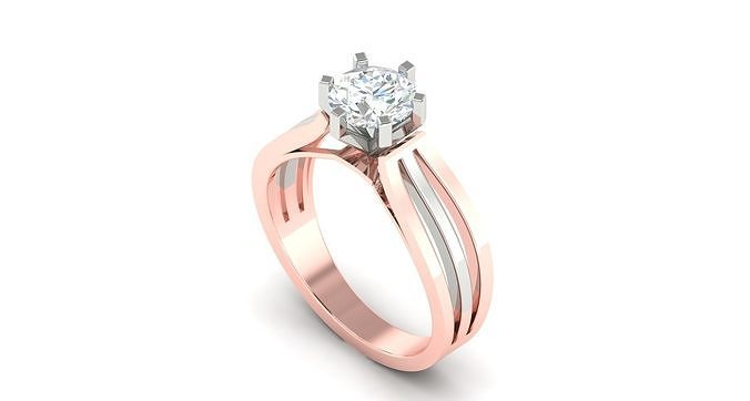 solitario Fidanzamento nozze squillare gioielleria gruppo musicale oro diamante anelli massa collezione donne Uomini coppia 3D print model - Mito3D