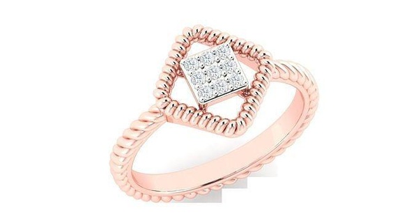 solitário noivado Casamento anel joalheria banda feminino metade eternidade diamante cheio argolas prata esterlina engagem 3d print model - Mito3D