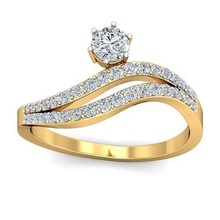 solitario Fidanzamento nozze squillare anelli sterlina stampabile diamante platino brillante gioiello gioielleria argento delicato luce oro bianca 3d print model - Mito3D