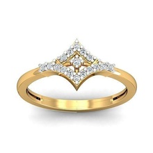 solitario compromiso Boda anillo joyería joya banda mujer oro diamante aureola anillos abultar colección 3d print model - Mito3D