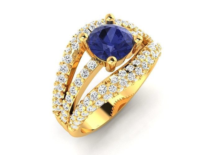 Solitär Engagement Hochzeit Ring Schmuck Band Frauenring wertvoll Gold druckbar Diamant Mode Ringe Bulk Sammlung Frauen 3D print model - Mito3D