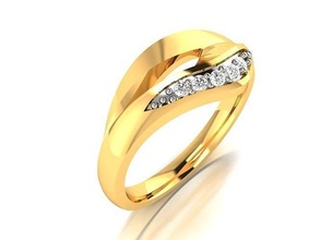 Solitär Engagement Hochzeit Ring Schmuck druckbar Platin Diamant Juwel Silber Mode brillant Gold Saphir Kleidung Droplight Armreif Ringe 3d print model - Mito3D