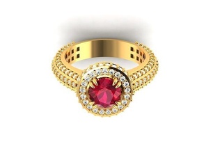 solitário noivado Casamento anel joalheria imprimível platina diamante gema prata moda brilhante ouro safira roupa diamantado droplight beleza pulseira argolas 3d print model - Mito3D
